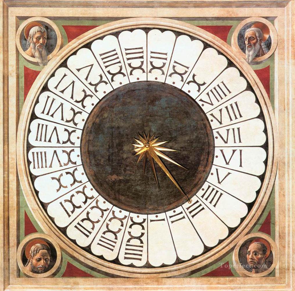 Clock With Heads Of Prophets early Renaissance Paolo Uccello Oil Paintings
